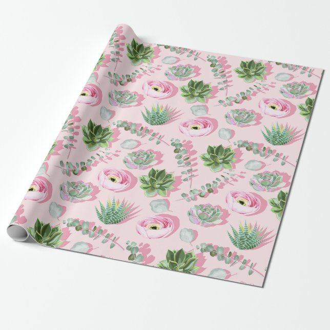 Presente Papel de enrolamento de padrões bem sucedidos (Desenrolado)