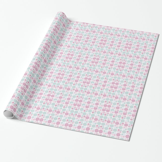 Presente Papel de enrolamento de padrões de pontos claros,  (Desenrolado)