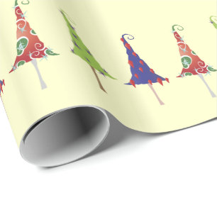 Presente Papel de enrolamento de padrões em árvores de Nata