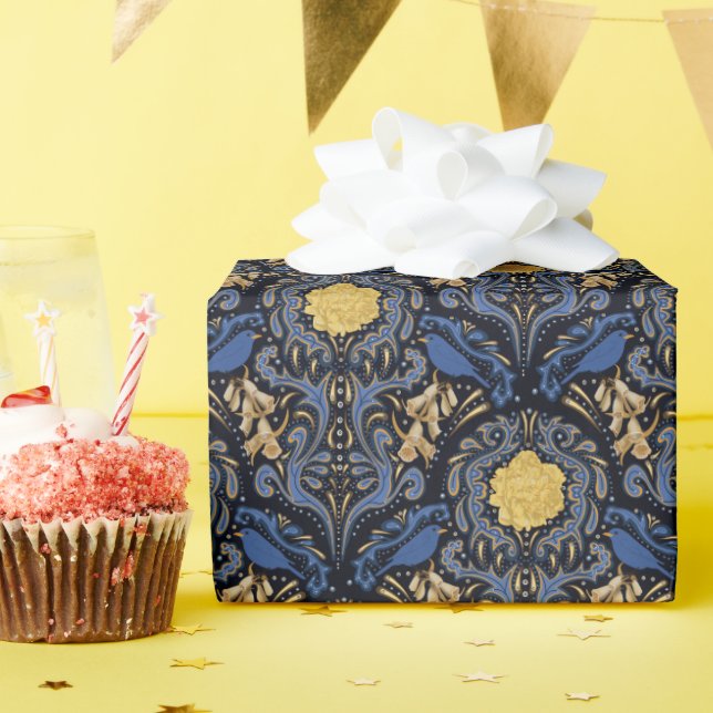 Presente Papel de enrolamento de papel para pássaros desfoq (Festa de aniversário)