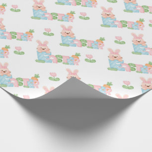 Presente Papel de enrolamento de Páscoas e coelhos de Pásco