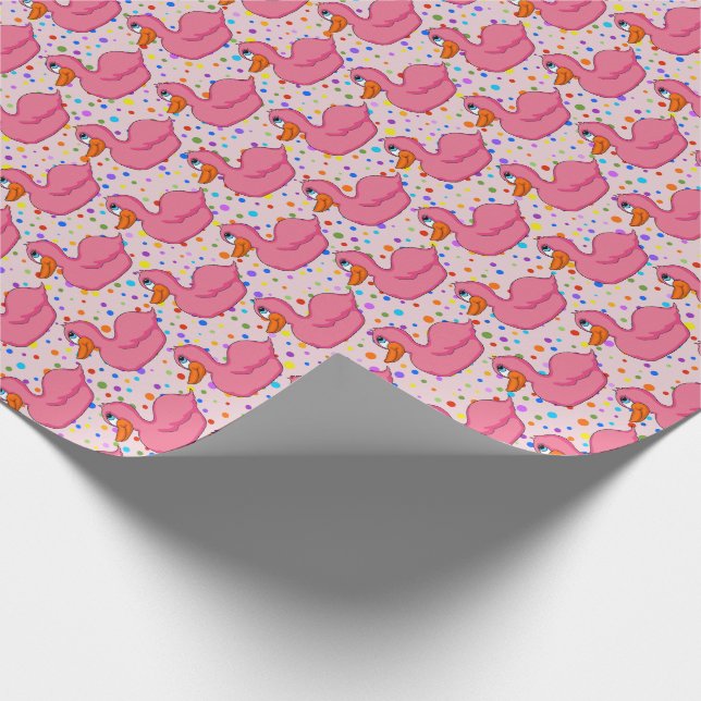 Presente Papel de enrolamento de pata rosa (Ponta)