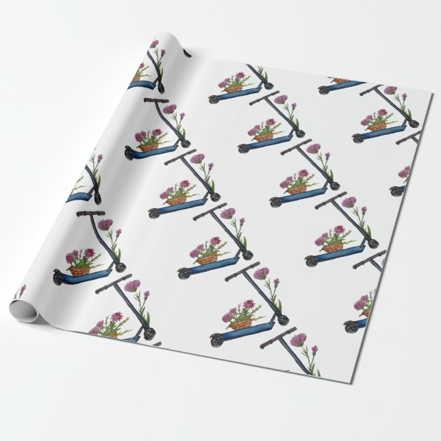 Presente Papel de enrolamento de Patinetes de pintura aquos (Desenrolado)