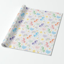 Papel de enrolamento de pequenos Unicórnios Bonito