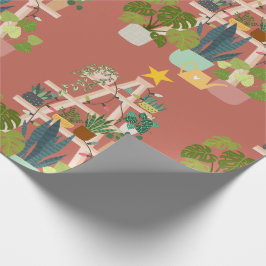 Presente Papel de enrolamento de plantas da Casa de Natal