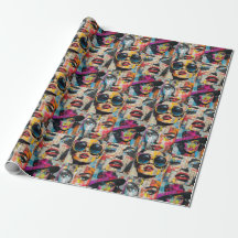 Papel de enrolamento de pop Art