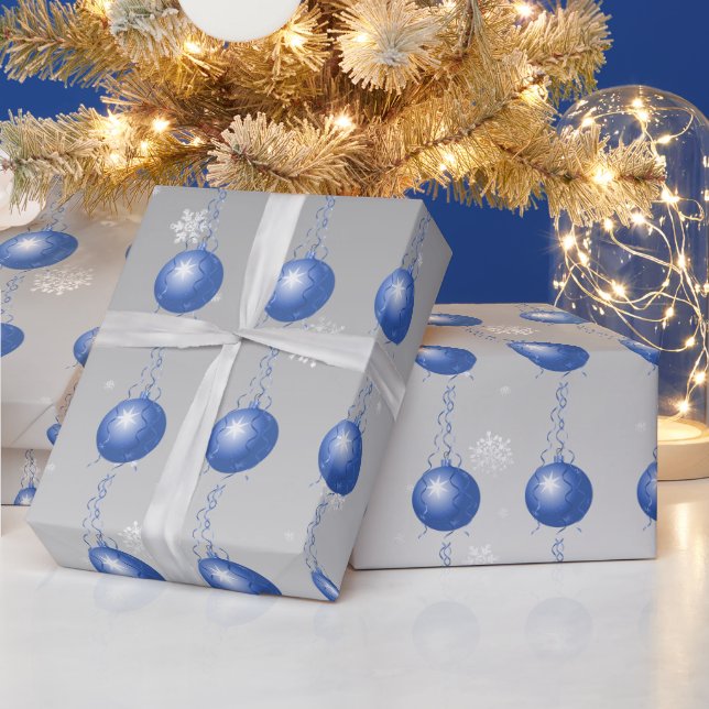 Presente Papel de enrolamento de Rico azul (Feriados)