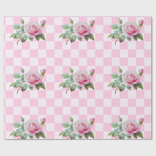 Presente Papel de enrolamento de rosa cor-de-rosa