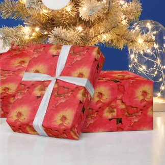 Presente Papel de enrolamento de Rosas vermelhas de Verão