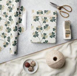 Presente Papel de enrolamento de Shamrock de sorte e Eterno