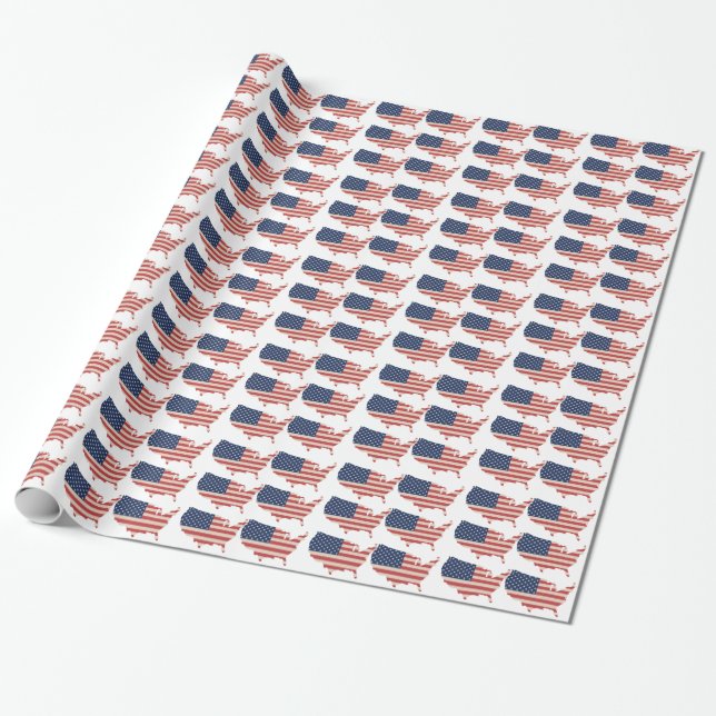 Presente Papel de enrolamento de sinalizador dos EUA (Desenrolado)