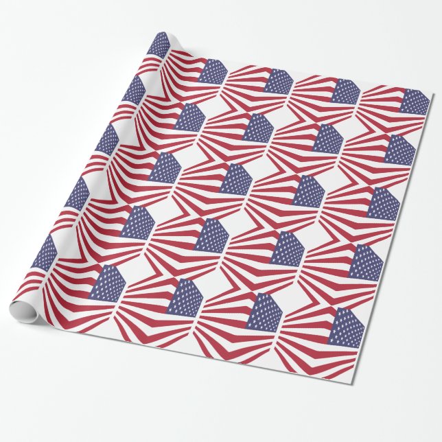Presente Papel de enrolamento de sinalizador Usa (Desenrolado)