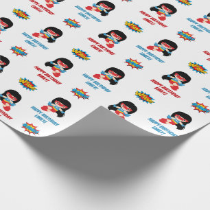 Presente Papel de enrolamento de super-heróis (nome persona