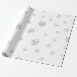 Presente Papel de enrolamento de textura em flocos de neve