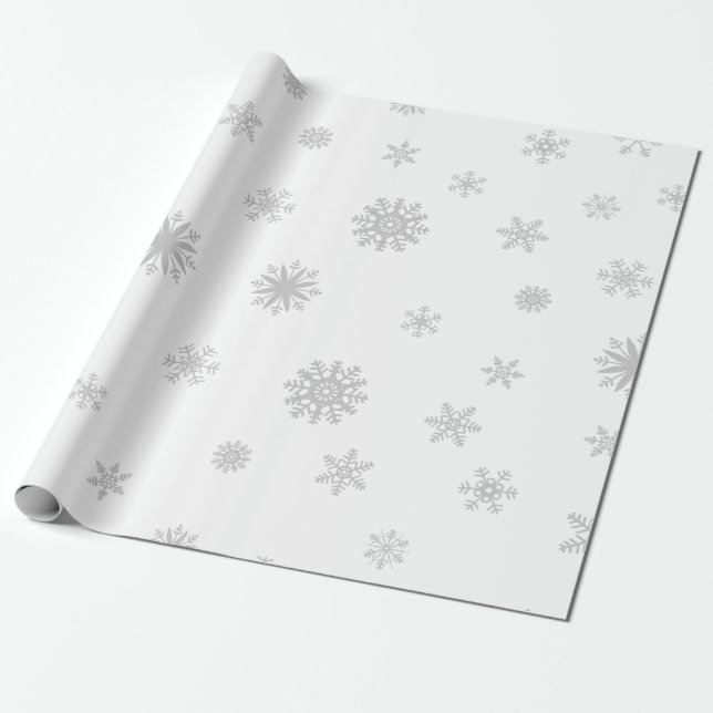 Presente Papel de enrolamento de textura em flocos de neve (Desenrolado)