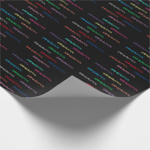 Presente Papel de enrolamento de tipografia na ginástica