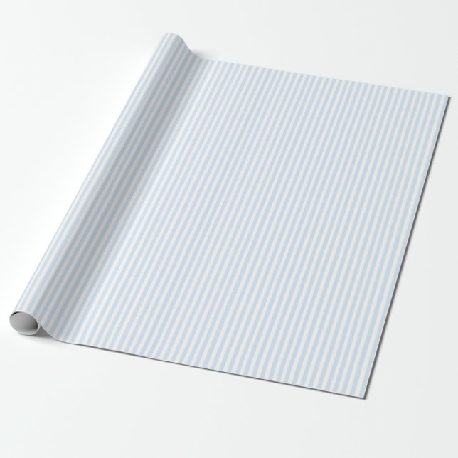 Presente Papel de enrolamento de tiras azuis claras (Desenrolado)