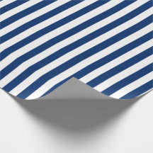 Papel de enrolamento de tiras brancas e azuis Vint