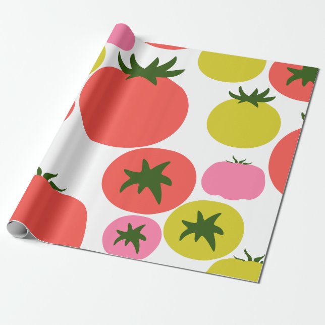 Presente Papel de enrolamento de tomate em forma de cuta (Desenrolado)