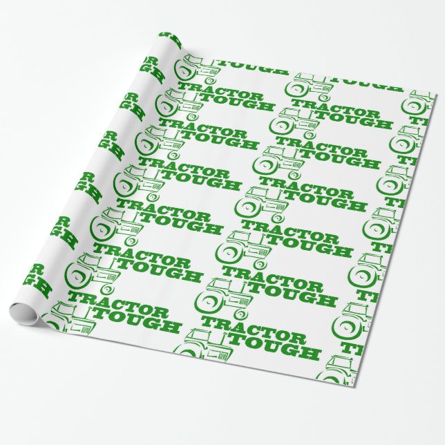 Presente Papel de enrolamento de tratores verdes (Desenrolado)