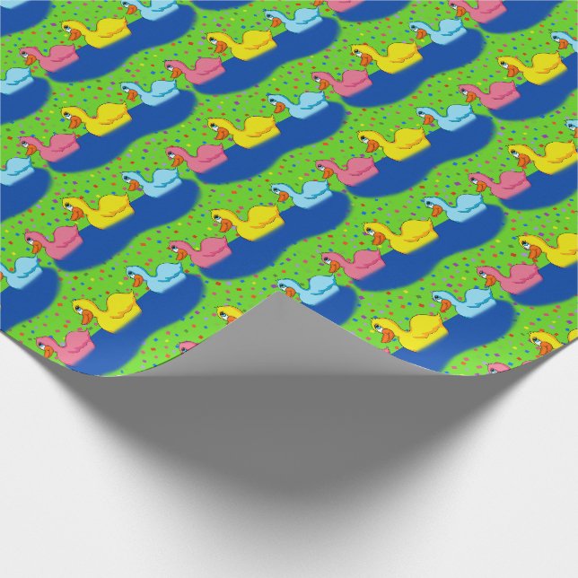 Presente Papel de enrolamento de três patos (Ponta)