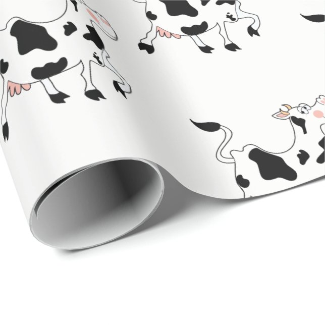 Presente Papel de enrolamento de vacas em preto-e-branco (Ponta do rolo)