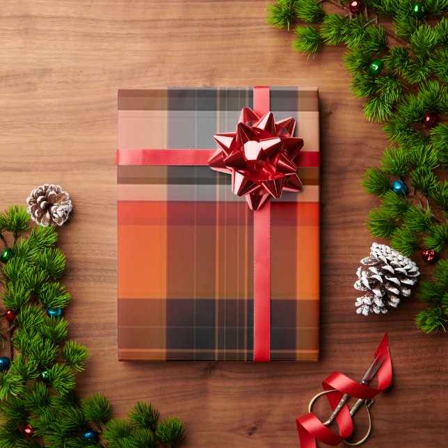 Presente Papel de enrolamento de Xadrezes de Buffalo (Presente de Natal)