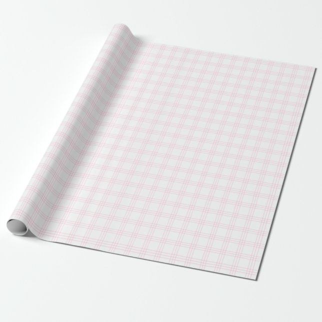Presente Papel de enrolamento de Xadrezes de Rosas claro mo (Desenrolado)