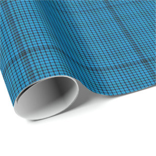 Presente Papel de enrolamento de Xadrezes de turquesa