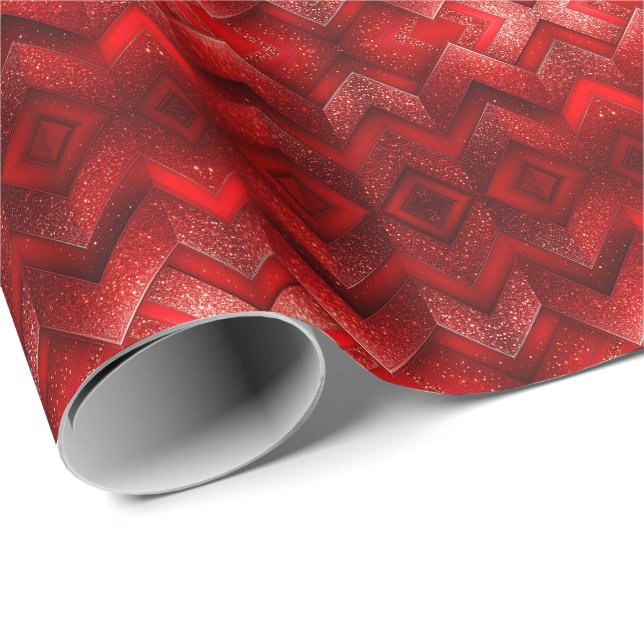 Presente Papel de enrolamento decorativo vermelho (Ponta do rolo)