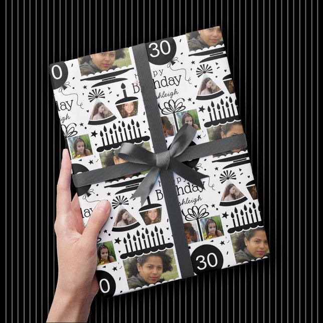 Presente Papel de enrolamento do aniversário de 30 anos do  (Criador carregado)