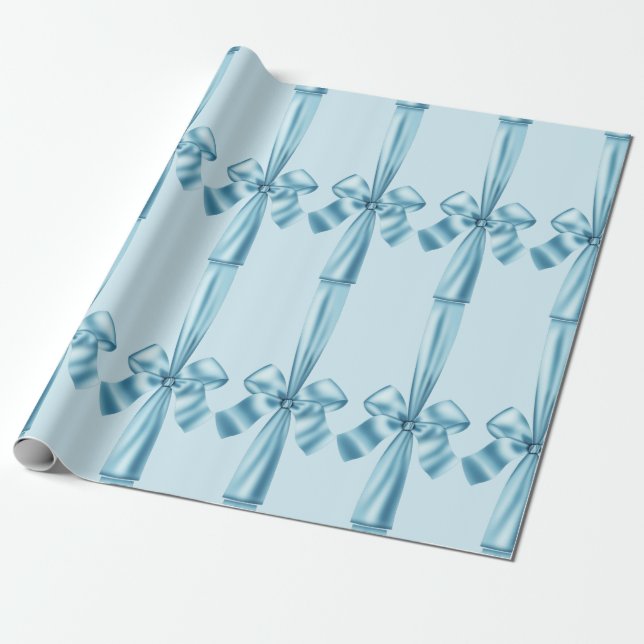 Presente Papel de enrolamento do Arco de fita estática azul (Desenrolado)