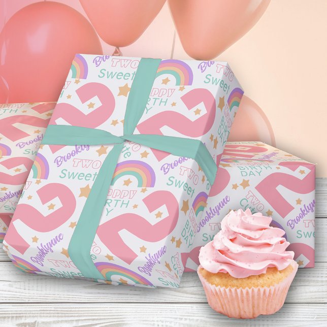 Presente Papel de enrolamento do arco-íris, cor-de-rosa-seg (Criador carregado)