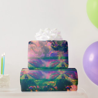 Presente Papel de enrolamento do arco-íris nublado escuro