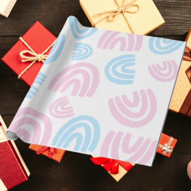 Presente Papel de enrolamento do arco-íris Trans Pride Past (Criador carregado)