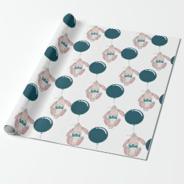 Presente Papel de enrolamento do Chá de fraldas do balão