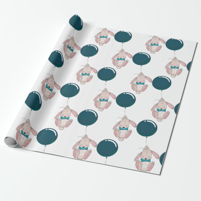 Presente Papel de enrolamento do Chá de fraldas do balão (Desenrolado)