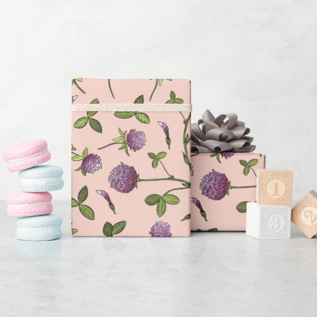 Presente Papel de enrolamento do Chá de fraldas rosa com ta (Chá de bebê)