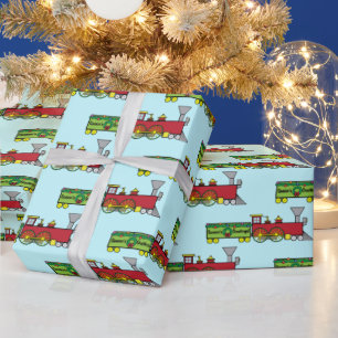 Presente Papel de enrolamento do comboio de Natal
