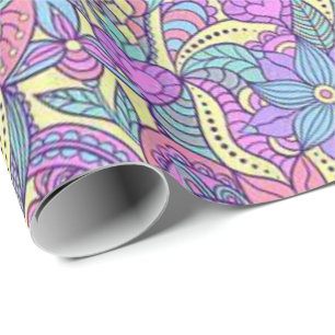 Presente Papel de enrolamento do dia de as mães