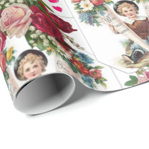 Presente Papel de enrolamento do dia de as mães