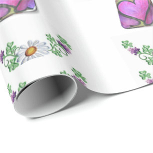 Presente Papel de enrolamento do dia de as mães