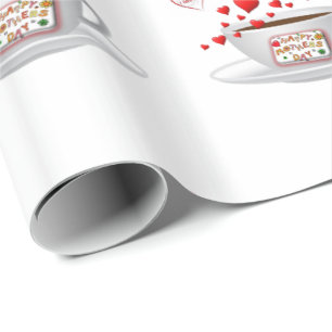 Presente Papel de enrolamento do dia de as mães