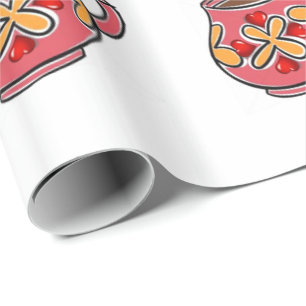 Presente Papel de enrolamento do dia de as mães