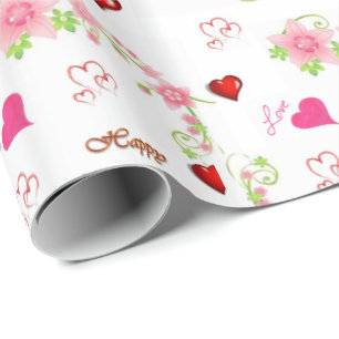 Presente Papel de enrolamento do dia de as mães