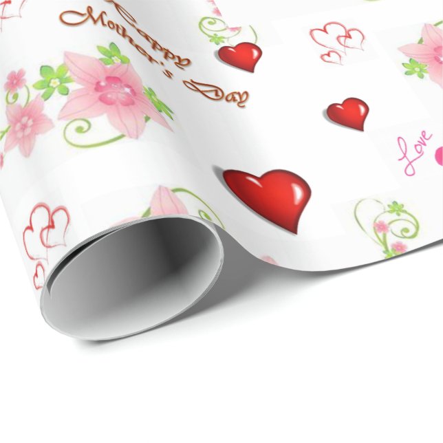 Presente Papel de enrolamento do dia de as mães (Ponta do rolo)