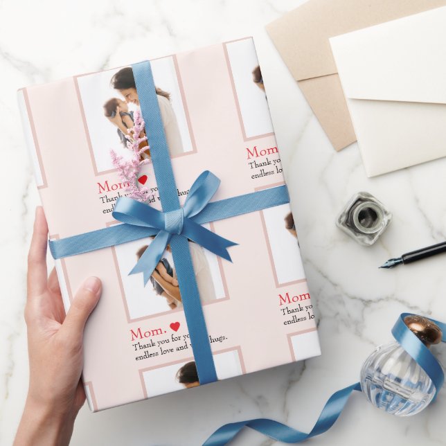 Presente Papel de enrolamento do Dia de as mães de Pastel | (Presentear)