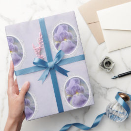Presente Papel de enrolamento do Dia de as mães Íris Púrpur