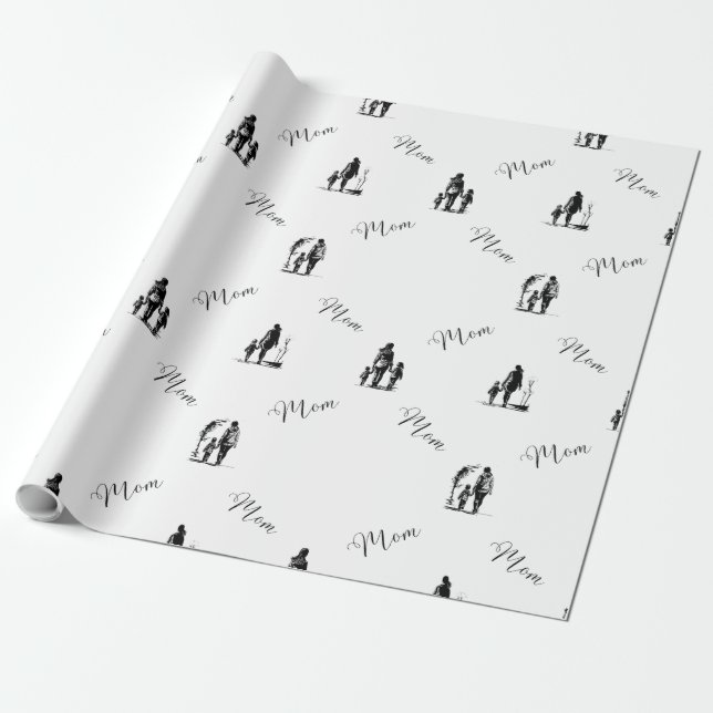 Presente Papel de enrolamento do dia de as mães | Papel-pre (Desenrolado)