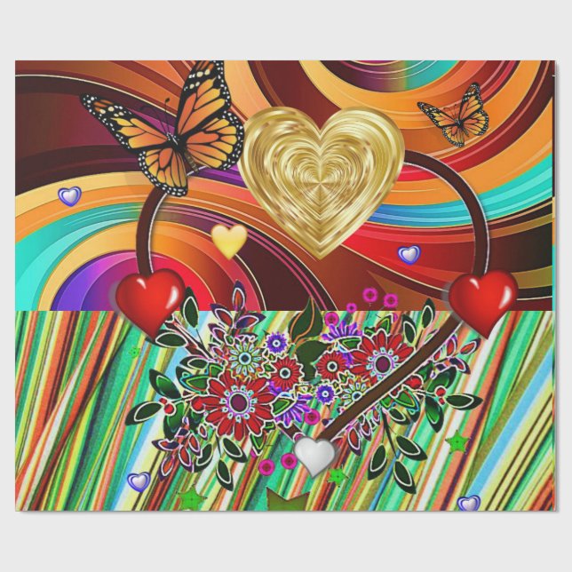 Presente Papel de enrolamento do dia de os namorados (Aberto)